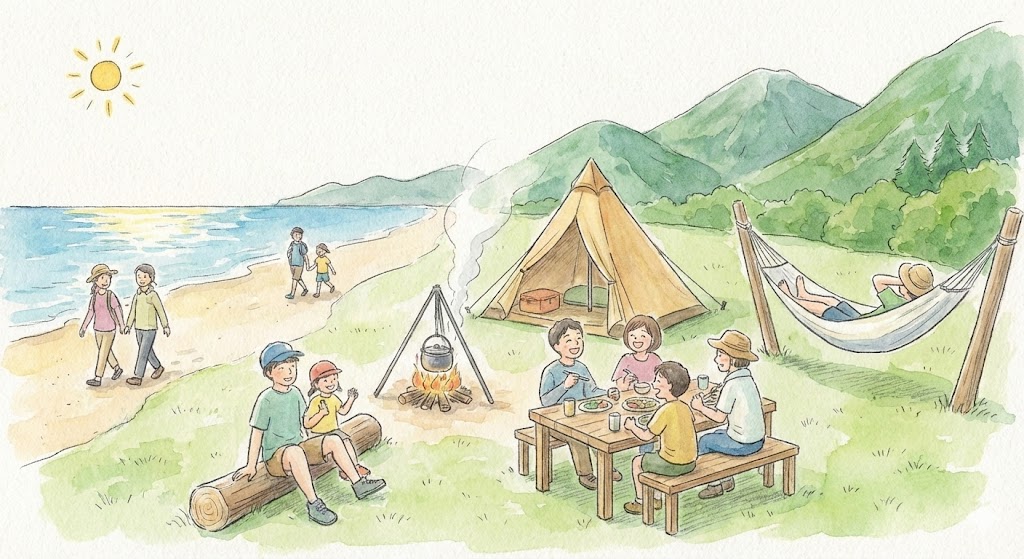海や山でのデイキャンプなど、自然の中で過ごす体験